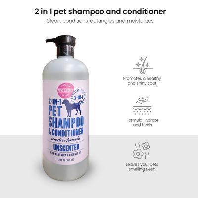 Image showing  2-in-1 Pet Scented Pet Shampoo & Conditioner, Moisturizing & Nourishing Dog & Cat Wash, 950BT-USC
