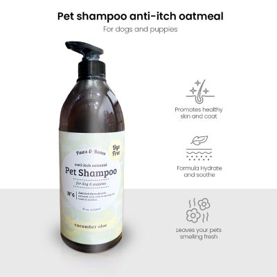 Image showing  Anti-Itch Oatmeal Pet Shampoo for Dogs & Puppies Dye-Free, Soothing & Moisturizing Formula, 950CDG-CAL