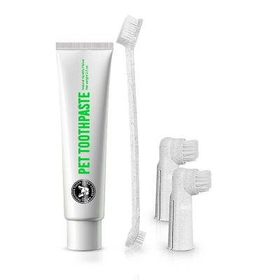 Image showing 6 th P.T. Supply Co. Eco-Friendly Pet Dental Care Kit, Toothbrush & Toothpaste Made with Sustainable Wheat Straw