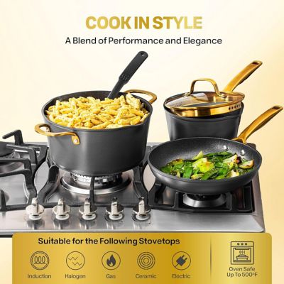 Image showing 5 th Granitestone 12 in. Armor Max Gold Frying Pan