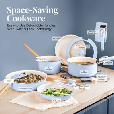 Image showing  Detachable Handle Cookware Set, 18 pc.
