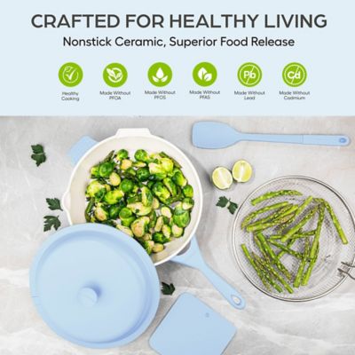 Image showing  ZUKA PAN 10 in. 10 in 1 Ceramic Everyday Pan