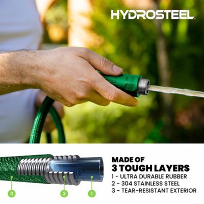 Image showing HydroSteel 100 ft. Green Garden Hose