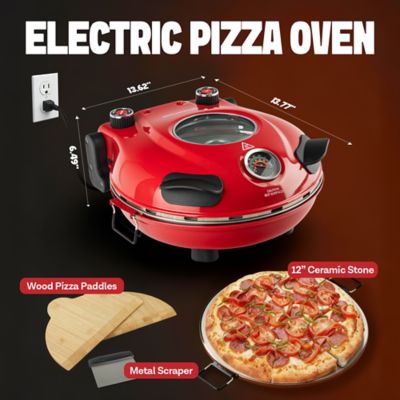 Image showing  Piezano Electric Indoor Pizza Oven with 12 in. Ceramic Stone