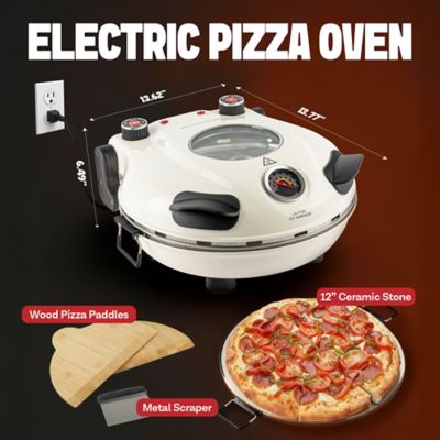 Image showing  Piezano Electric Indoor Pizza Oven with 12 in. Ceramic Stone