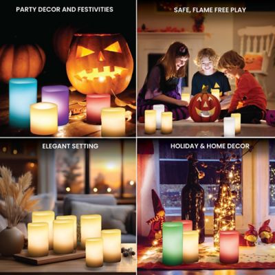Image showing  Candle Brights LED Color Changing Candles, 6-Pack