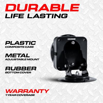 Image showing  Wireless Trailer Tow Lights, Adjustable Pivot Magnetic Mount, Brake, Turn, Hazard, & Reverse, 7 Pin Blade