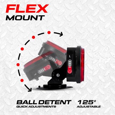 Image showing  Wireless Trailer Tow Lights, Adjustable Pivot Base Magnetic Mount, Brake, Turn, Hazard, 4 Pin Flat Connector