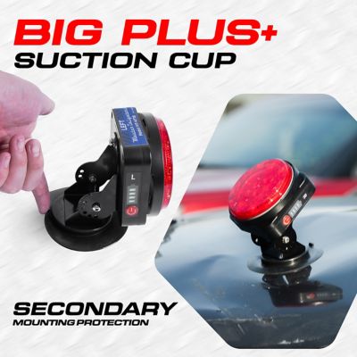 Image showing 6 th PartsMT Wireless Trailer Tow Lights, Adjustable Pivot Base Magnetic Mount, Brake, Turn, Hazard, 4 Pin Flat Connector