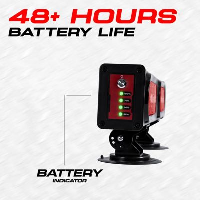 Image showing  20 in. Wireless Trailer Tow Light Bar - Rechargeable, Adjustable Pivot Base, Magnetic Suction Mount - 4 Pin Flat