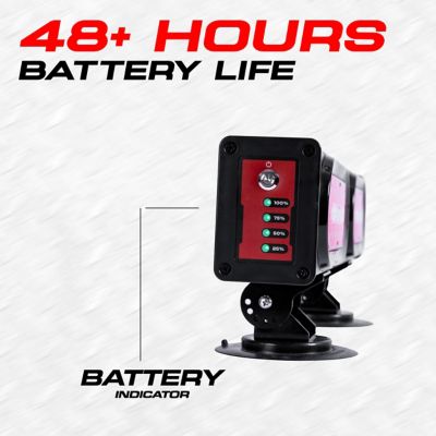 Image showing  20 in. Wireless Trailer Tow Light Bar - Rechargeable, Adjustable Pivot Base, Magnetic Suction Mount - 7 Pin Blade