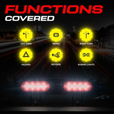 Image showing 5 th PartsMT 20 in. Wireless Trailer Tow Light Bar - Rechargeable, Adjustable Pivot Base, Magnetic Suction Mount - 7 Pin Blade