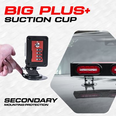 Image showing 6 th PartsMT 20 in. Wireless Trailer Tow Light Bar - Rechargeable, Adjustable Pivot Base, Magnetic Suction Mount - 7 Pin Blade