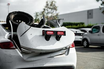 Image showing 8 th PartsMT 20 in. Wireless Trailer Tow Light Bar - Rechargeable, Adjustable Pivot Base, Magnetic Suction Mount - 7 Pin Blade