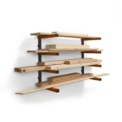 Image showing  Wood Rack 4 Tier - Orange/Gray