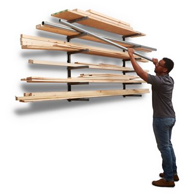 Image showing  Wood Rack 6 Tier - Gray/Black