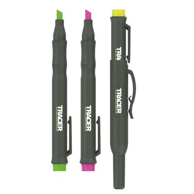 TRACER Construction Highlighters - 3pk Highlighters - Yellow, Green, Pink
