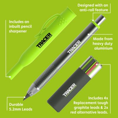 Image showing  Pro Series Aluminum Tough Construction Pencil with 5.2mm Replacement Leads and Site Holster
