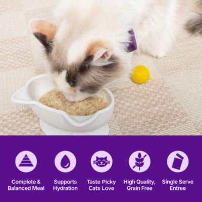 Image showing  Appetizing Entres Flaked, Shredded and Mousse Adult Wet Cat Food, Natural, Protein-Rich, Grain Free, 1.4 OZ Pouch 8PK