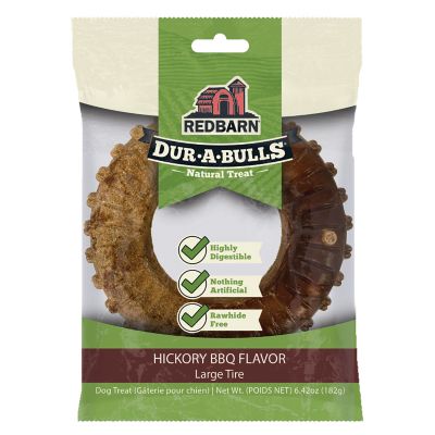 Redbarn Large BBQ Flavored Tractor Tire Dur-A-Bulls Natural Dog Treat