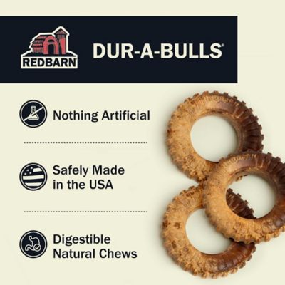 Image showing  Large BBQ Flavored Tractor Tire Dur-A-Bulls Natural Dog Treat