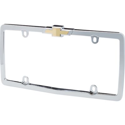 Image showing  Chevrolet, Chrome/Gold License Plate Frame