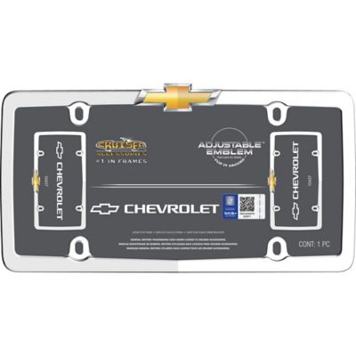 Image showing  Chevrolet, Chrome/Gold License Plate Frame