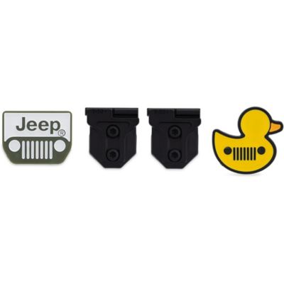 Image showing  Jeep, Matte Black with fastener caps License Plate Frame
