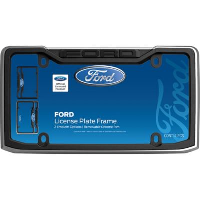 Image showing  Ford, Black/Chrome License Plate Frame