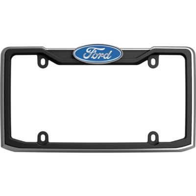 Image showing  Ford, Black/Chrome License Plate Frame