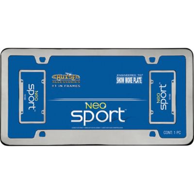 Image showing  Neo Sport, Black Chrome License Plate Frame