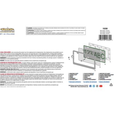 Image showing 2 th Cruiser Accessories Neo Classic, Chrome License Plate Frame