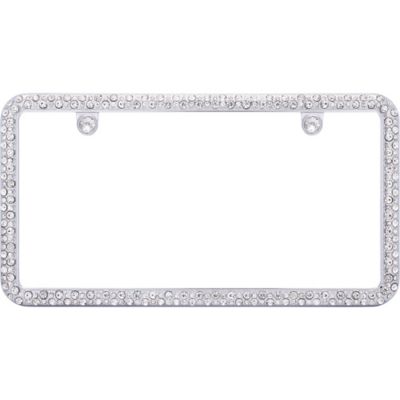 Image showing 2 th Cruiser Accessories Elegance, Chrome/Clear With Fastener Caps License Plate Frame
