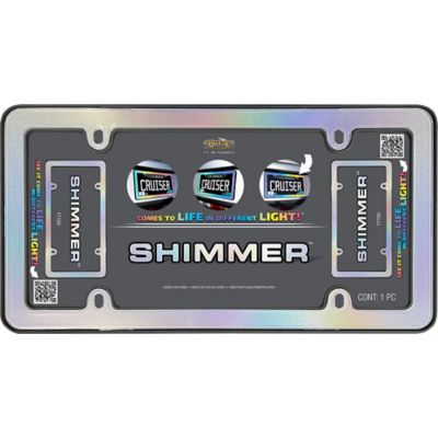 Image showing 1 th Cruiser Accessories Shimmer, Iridescent/Matte Black License Plate Frame