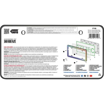 Image showing 2 th Cruiser Accessories Shimmer, Iridescent/Matte Black License Plate Frame
