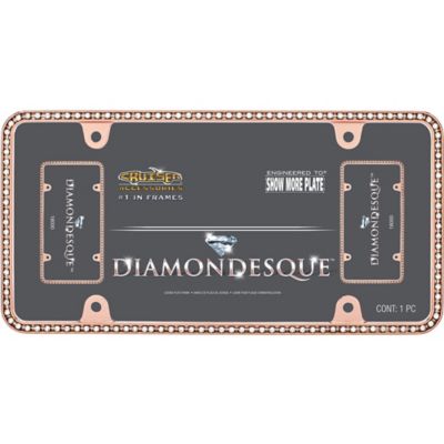Image showing  Diamondesque, Rose Gold/Clear License Plate Frame