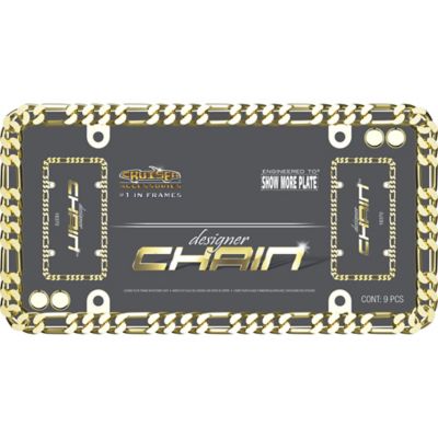 Image showing  Designer Chain, Gold License Plate Frame