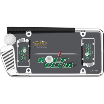 Image showing 2 th Cruiser Accessories Golf Club, Chrome/Painted License Plate Frame