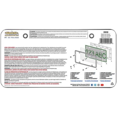 Image showing 2 th Cruiser Accessories Classic Lite, Chrome License Plate Frame