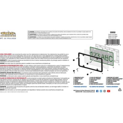 Image showing 2 th Cruiser Accessories Classic Lite, Black License Plate Frame