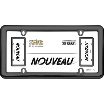 Image showing 1 th Cruiser Accessories Nouveau, Black Plastic License Plate Frame