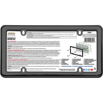 Image showing  Nouveau Two Frame Valu-Pak, Black Plastic License Plate Frame