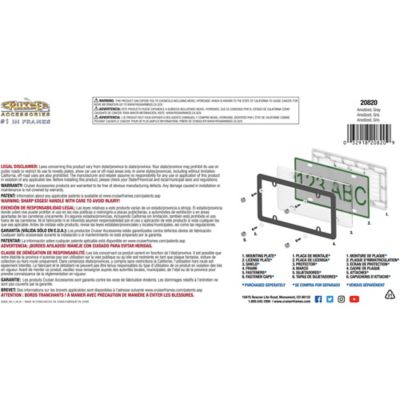 Image showing 3 th Cruiser Accessories Anodized, Gray License Plate Frame