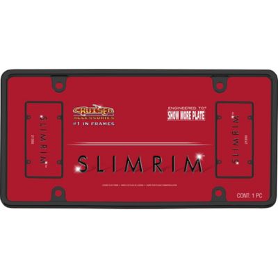 Image showing  Slim Rim, Black License Plate Frame