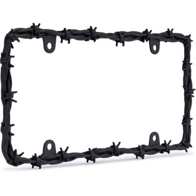 Image showing  Barbed Wire II, Matte Black License Plate Frame