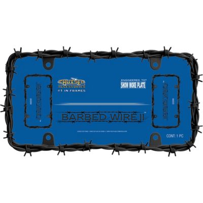 Image showing  Barbed Wire II, Matte Black License Plate Frame