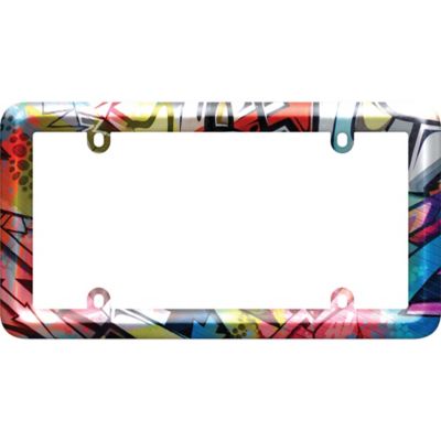 Cruiser Accessories Bold Graphics, Graffiti License Plate Frame