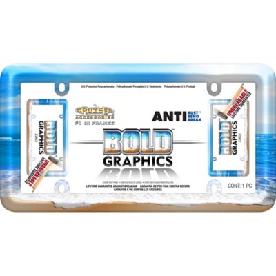 Image showing  Bold Graphics, Beach License Plate Frame