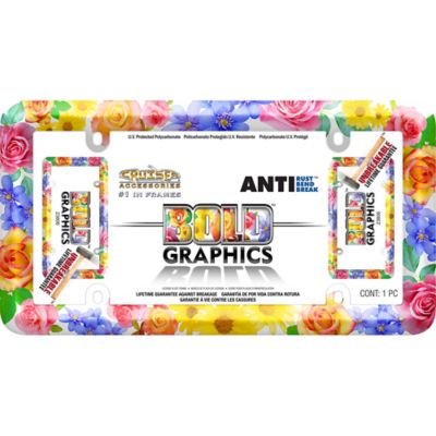 Image showing  Bold Graphics, Floral License Plate Frame