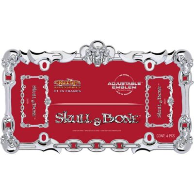 Image showing  Skull & Bone, Chrome License Plate Frame